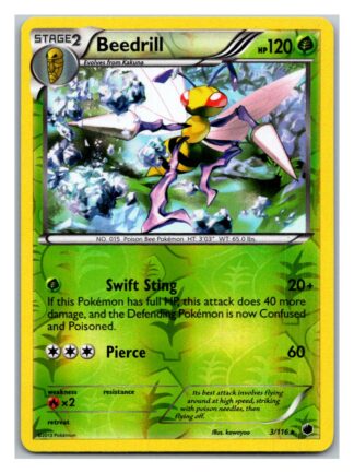 Beedrill 3/116 Plasma Freeze (Reverse Holo) (Exc Condition)