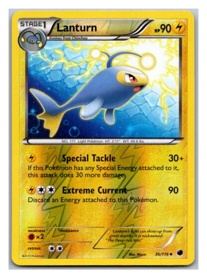 Lanturn 36/116 Plasma Freeze (Reverse Holo) (Exc Condition)