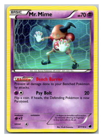 Mr. Mime 47/116 Plasma Freeze (Rare) (Exc Condition)
