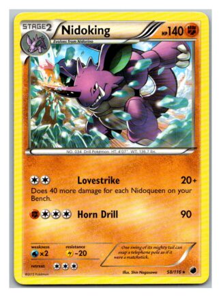 Nidoking 58/116 Plasma Freeze (Rare) (Exc Condition)