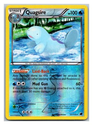 Quagsire 22/116 Plasma Freeze (Reverse Holo) (Exc Condition)