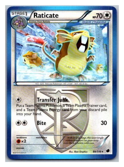 Raticate 88/116 Plasma Freeze (Rare) (LP Condition)