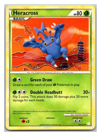 Heracross 43/123 HeartGold SoulSilver (Uncommon) (LP Condition)