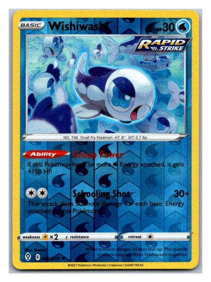 Wishiwashi 46/203 Evolving Skies (Reverse Holo) (NM-Exc Condition)