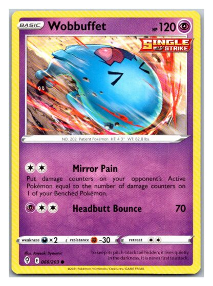 Wobbuffet 66/203 Evolving Skies (Common) (NM-Exc Condition)
