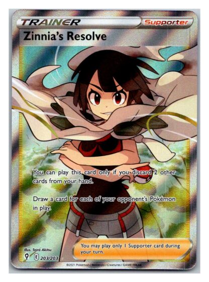 Zinnia's Resolve 203/203 Evolving Skies  (Ultra Rare) (NM-Exc Condition)