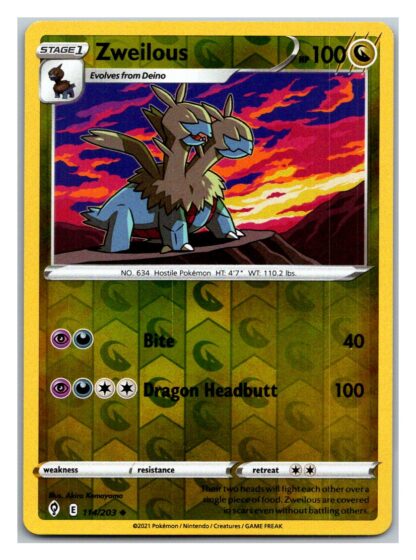 Zweilous 114/203 Evolving Skies (Reverse Holo) (NM-Exc Condition)