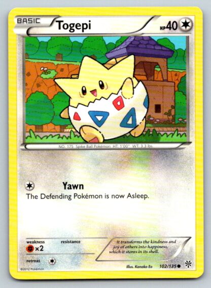 Togepi 102/135 Plasma Storm (LP Condition) (Common)