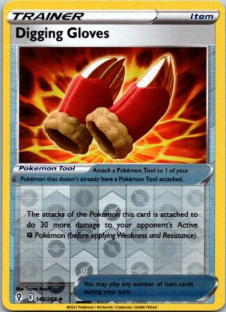 Digging Gloves 145/203 Evolving Skies (Reverse Holo) (NM-Exc Condition)