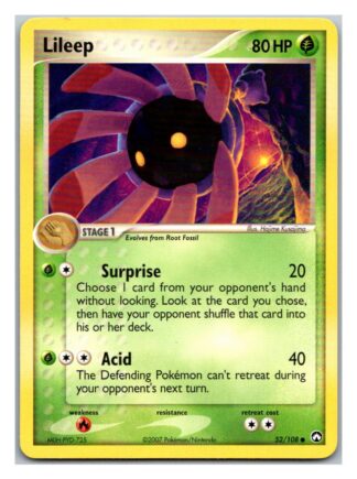 Lileep 52/108 Power Keepers (Common) (LP Condition)