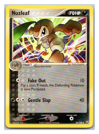 Nuzleaf 36/108 Power Keepers (Uncommon) (P Condition)