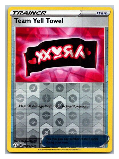 Team Yell Towel 63/72 Shining Fates (Reverse Holo) (NM-Exc Condition)