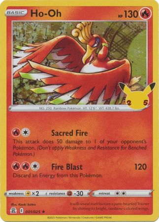 Ho-Oh 1/25 Celebrations (Holo) (NM-Exc Condition)