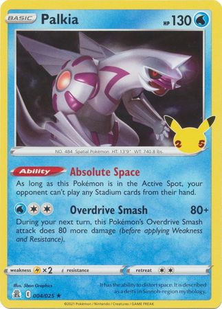 Palkia 4/25 Celebrations (Holo) (NM-Exc Condition)