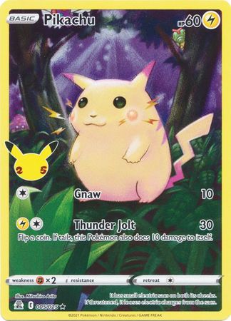Pikachu 5/25 Celebrations (Holo) (NM-Exc Condition)