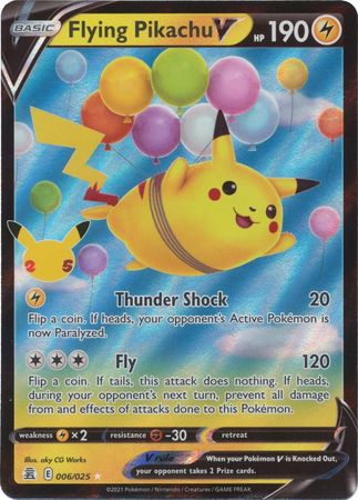 Flying Pikachu V 6/25 Celebrations (Ultra Rare) (NM-Exc Condition)
