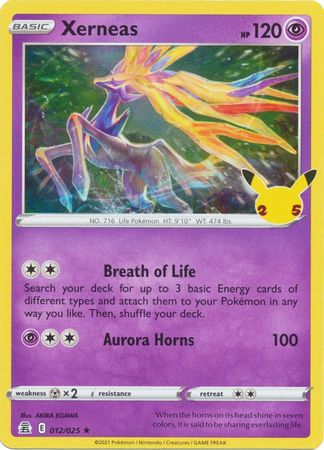 Xerneas 12/25 Celebrations (Holo) (NM-Exc Condition)