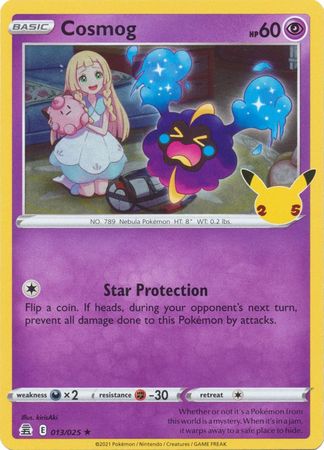 Cosmog 13/25 Celebrations (Holo) (NM-Exc Condition)