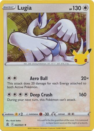 Lugia 22/25 Celebrations (Holo) (NM-Exc Condition)