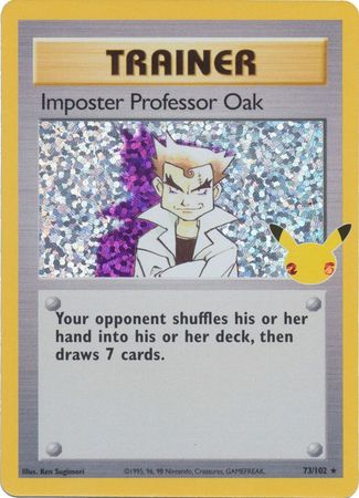 Imposter Professor Oak (Base Set) 73/102 Celebrations (Holo) (NM-Exc Condition)