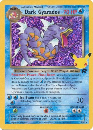 Dark Gyarados (Team Rocket) 8/82 Celebrations (Holo) (NM-Exc Condition)