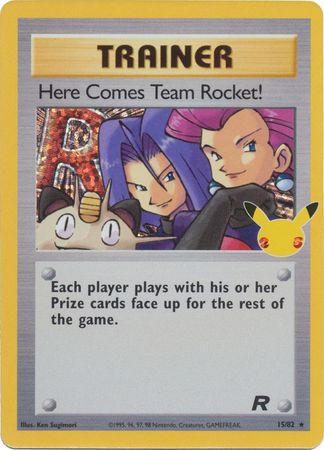 Here Comes Team Rocket (Team Rocket) 15/82 Celebrations (Holo) (NM-Exc Condition)