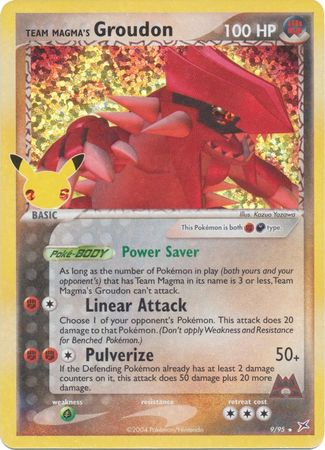 Team Magma's Groudon (Team Magma vs Team Aqua) 9/95 Celebrations (Holo) (NM-Exc Condition)
