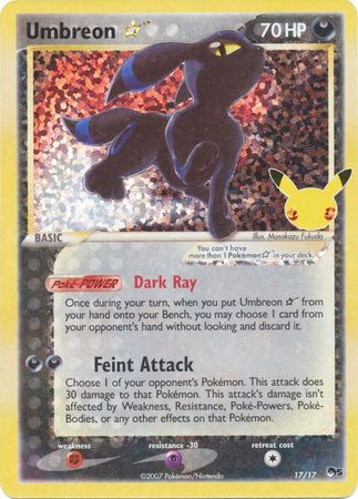 Umbreon GOLD STAR (Pop Series 5) 17/17 Celebrations (Ultra Rare) (NM-Exc Condition)
