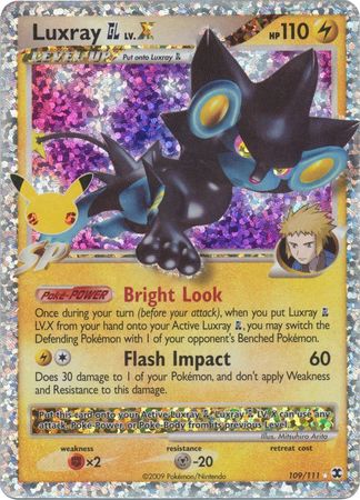 Luxray GL (Rising Rivals) 109/111 Celebrations (Ultra Rare) (NM-Exc Condition)