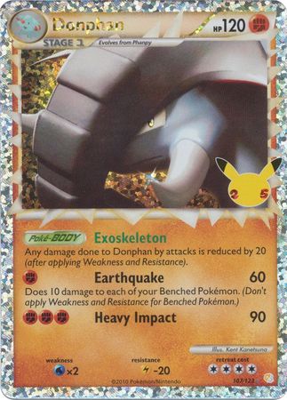 Donphan (HeartGold SoulSilver) 107/123 Celebrations (NM-Exc Condition)