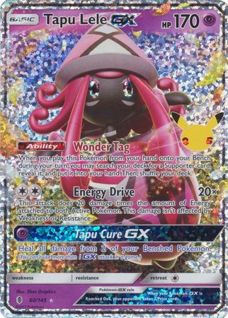 Tapu Lele GX (Guardians Rising) 60/145 Celebrations (Ultra Rare) (NM-Exc Condition)