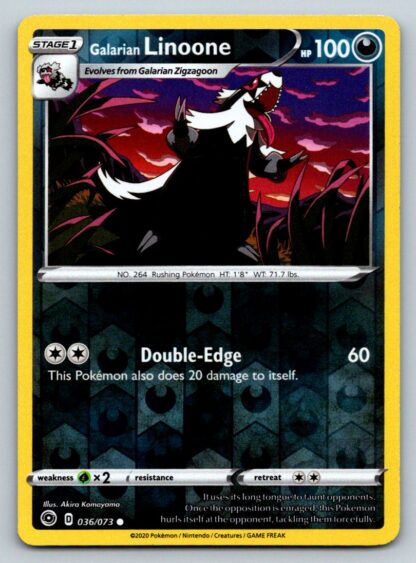 Galarian Linoone 36/73 Champion's Path (Reverse Holo) (Exc Condition)