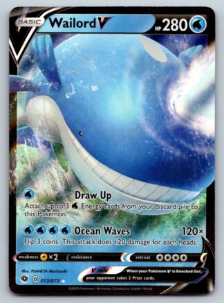 Wailord V 13/73 Champion's Path (Ultra Rare) (Exc Condition)