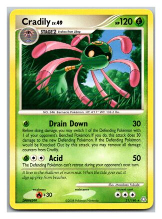 Cradily 21/146 Legends Awakened (Rare) (P Condition)