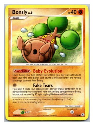 Bonsly 71/130 Diamond & Pearl (Common) (P Condition)