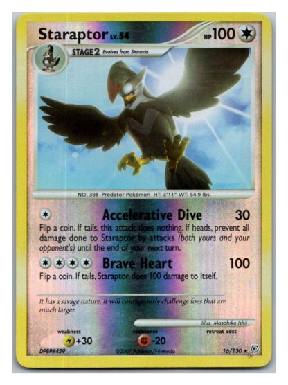 Staraptor 16/130 Diamond & Pearl (Reverse Holo) (P Condition)
