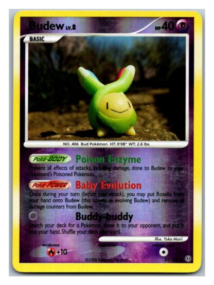 Budew 33/100 Stormfront (Reverse Holo) (P Condition)