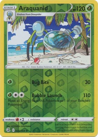 Araquanid 020/264 Fusion Strike (Reverse Holo) (NM-Exc Condition)