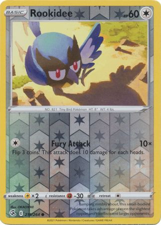Rookidee 219/264 Fusion Strike (Reverse Holo) (NM-Exc Condition)