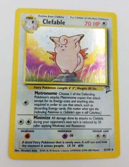 Clefable 5/130 Base Set 2 (Holo) (LP Condition)
