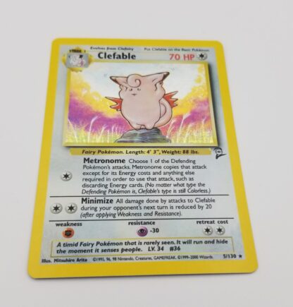 Clefable 5/130 Base Set 2 (Holo) (LP Condition) - Image 2