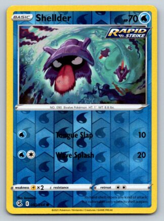 Shellder 050/264 Fusion Strike (Reverse Holo) (NM-Exc Condition)