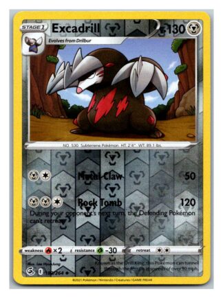 Excadrill 183/264 Fusion Strike (Reverse Holo) (NM-Exc Condition)