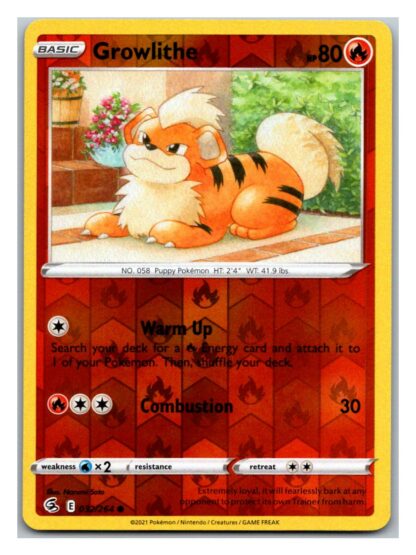 Growlithe 032/264 Fusion Strike (Reverse Holo) (NM-Exc Condition)