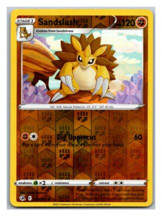 Sandslash 132/264 Fusion Strike (Reverse Holo) (NM-Exc Condition)