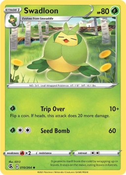 Swadloon 010/264 Fusion Strike (Uncommon) (NM-Exc Condition)