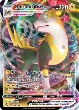Boltund Vmax 104/264 Fusion Strike (Ultra Rare) (NM-Exc Condition)