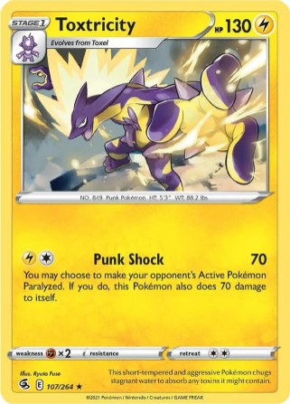 Toxtricity 107/264 Fusion Strike (Holo) (NM-Exc Condition)