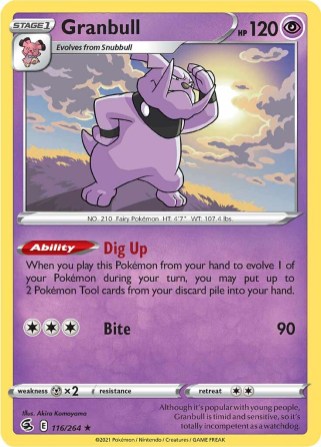 Granbull 116/264 Fusion Strike (Rare) (NM-Exc Condition)