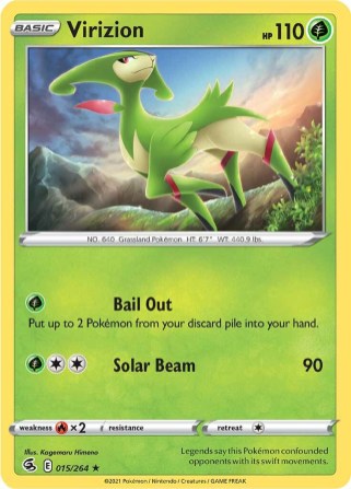 Virizion 15/264 Fusion Strike (Rare) (NM-Exc Condition)